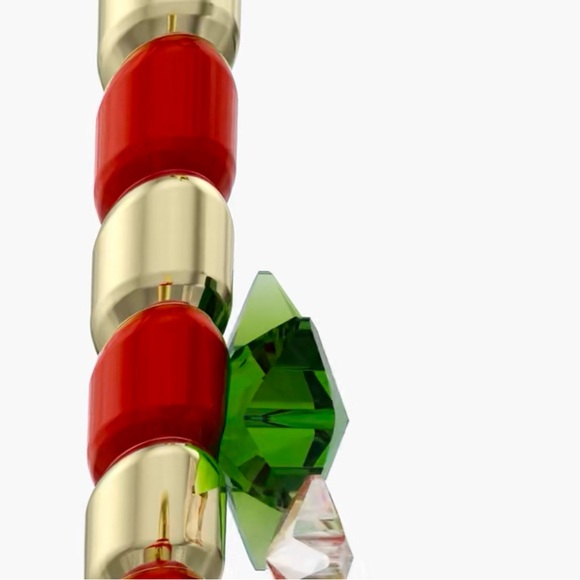 NIB Swarovski Holiday Cheers Dulcis Candy Cane Snowman Crystal Ornament #5684303 - Picture 8 of 9